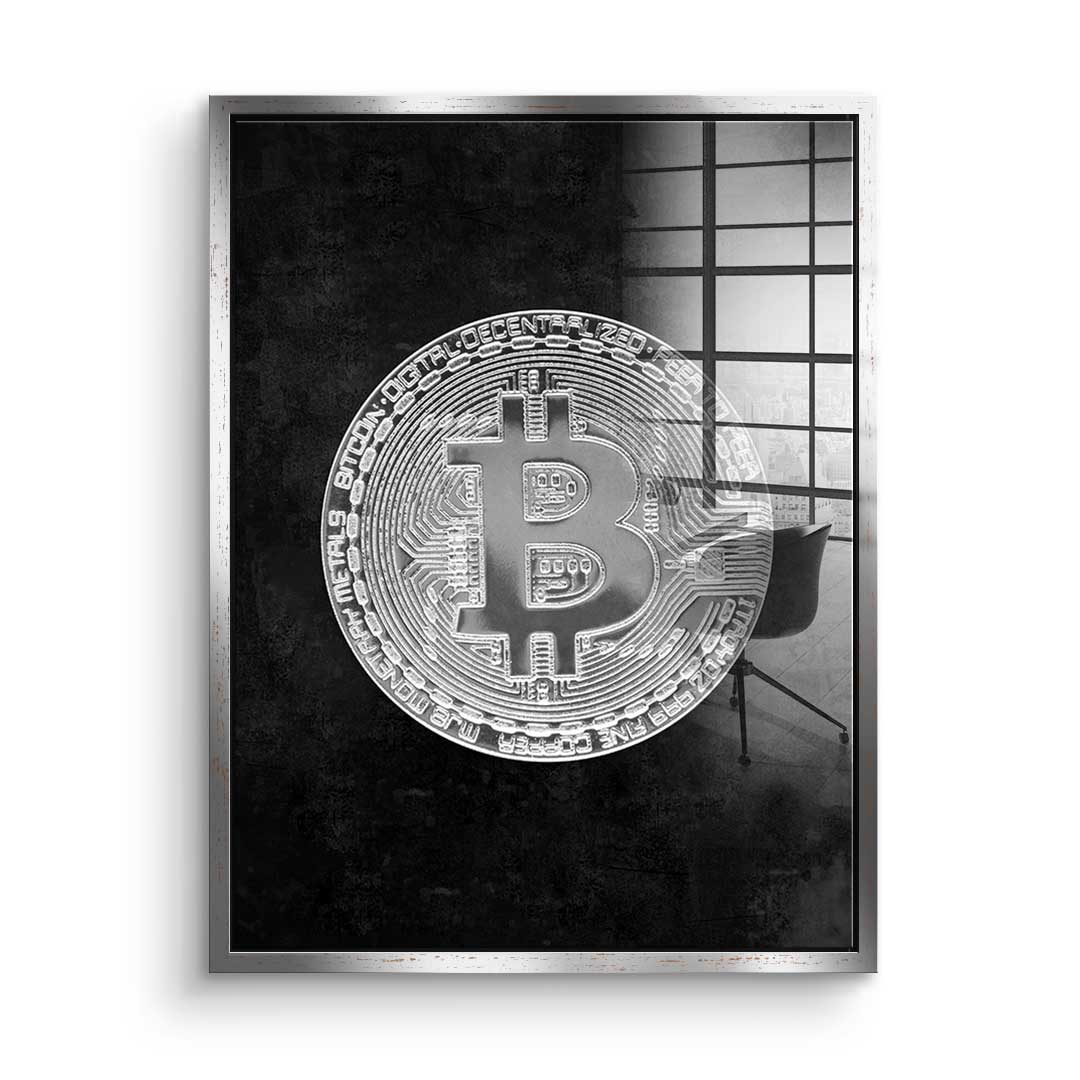 Black Bitcoin - acrylic glass