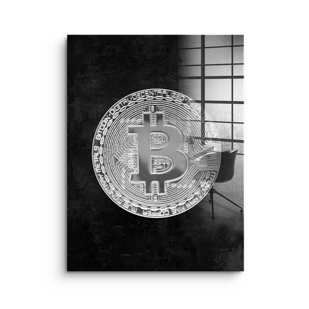 Black Bitcoin - acrylic glass