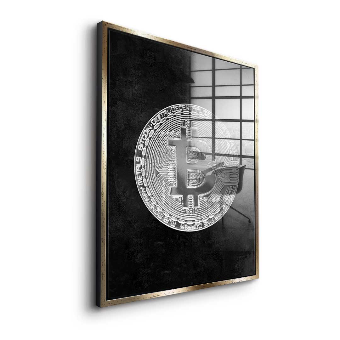 Black Bitcoin - acrylic glass