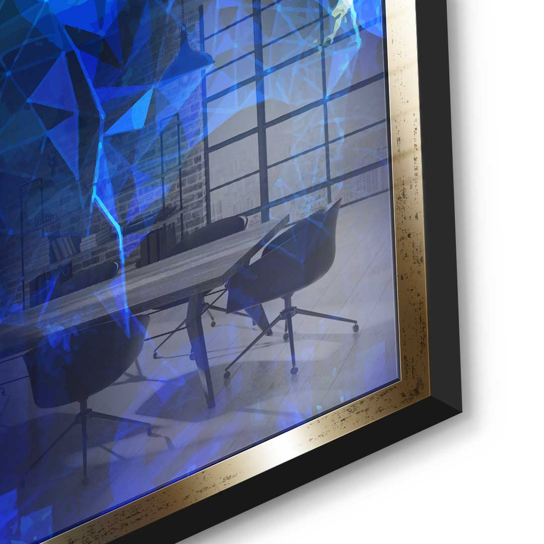 Blue Stock Market - acrylic glass