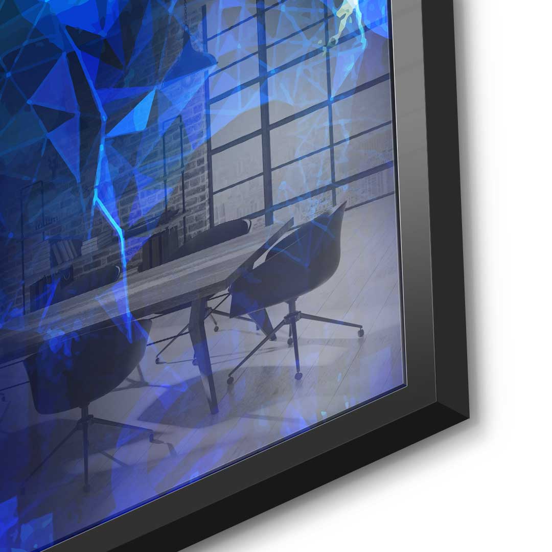 Blue Stock Market - acrylic glass