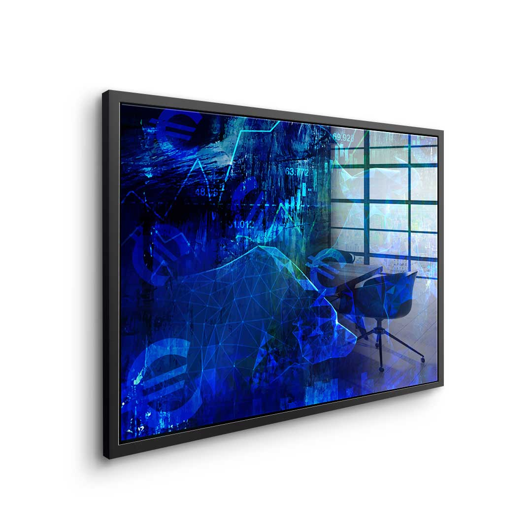 Blue Stock Market - acrylic glass