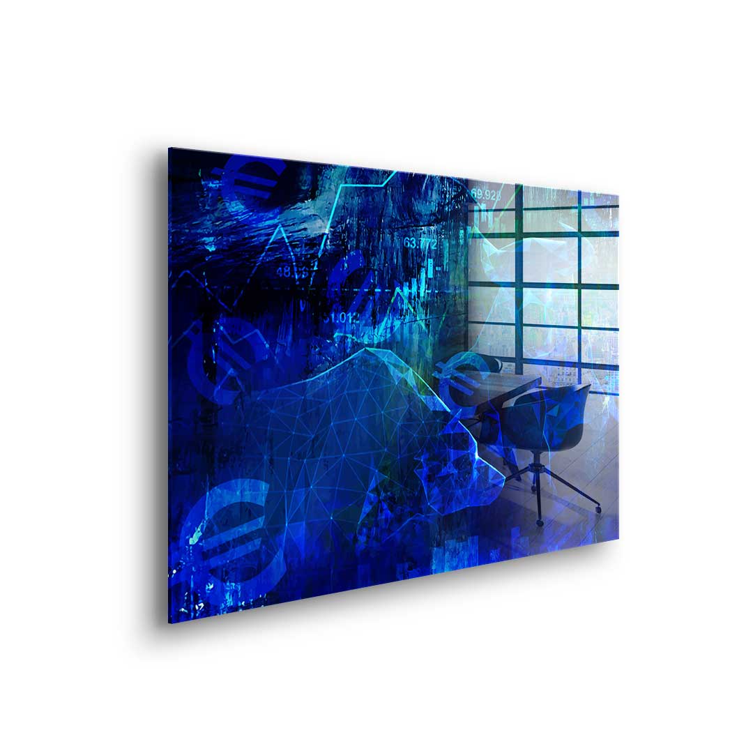 Blue Stock Market - acrylic glass