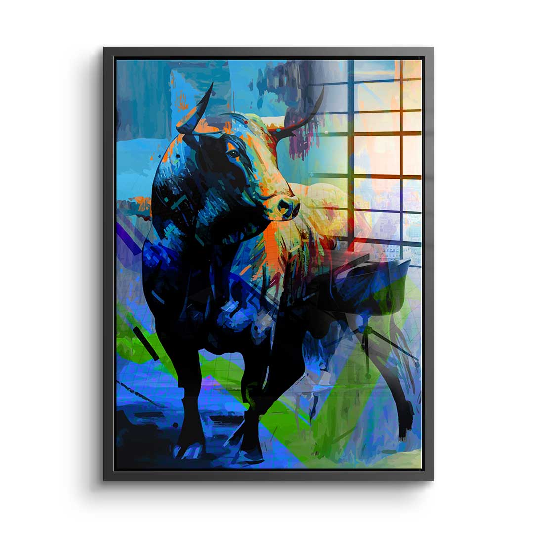 Colorful Bull - acrylic glass