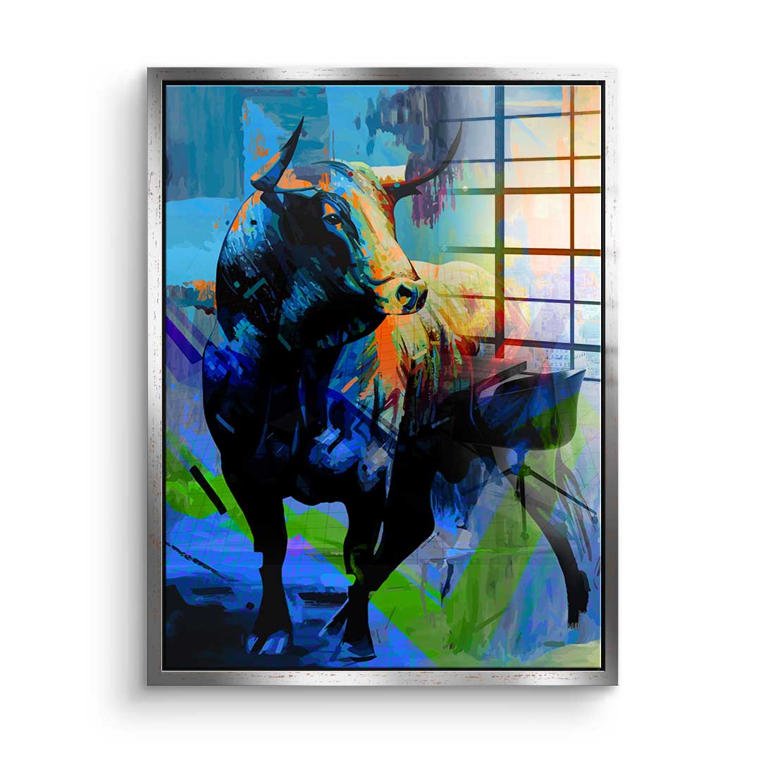 Colorful Bull - acrylic glass