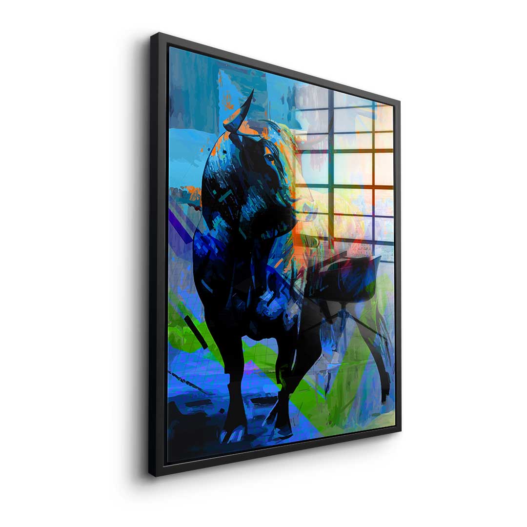 Colorful Bull - acrylic glass