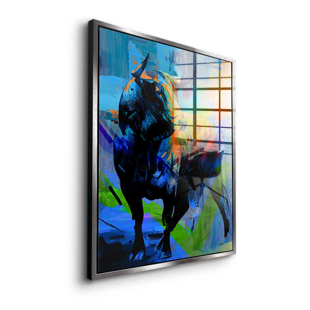 Colorful Bull - acrylic glass