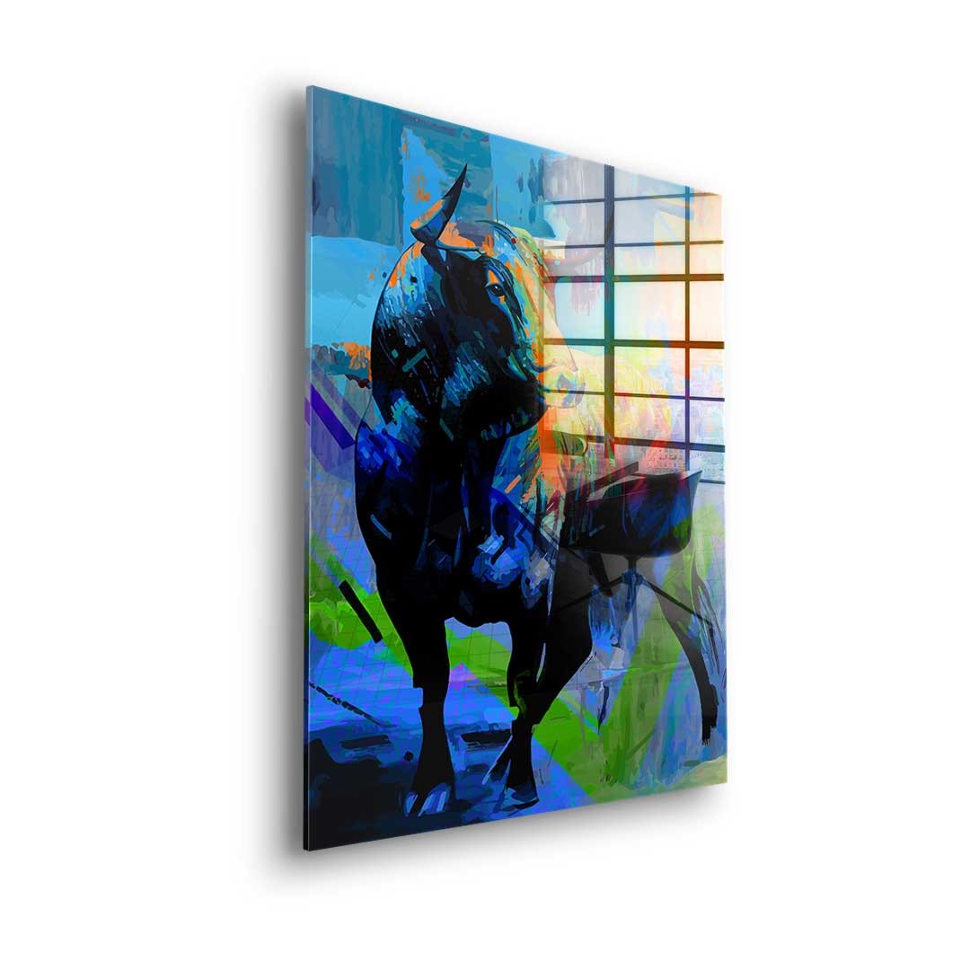 Colorful Bull - acrylic glass