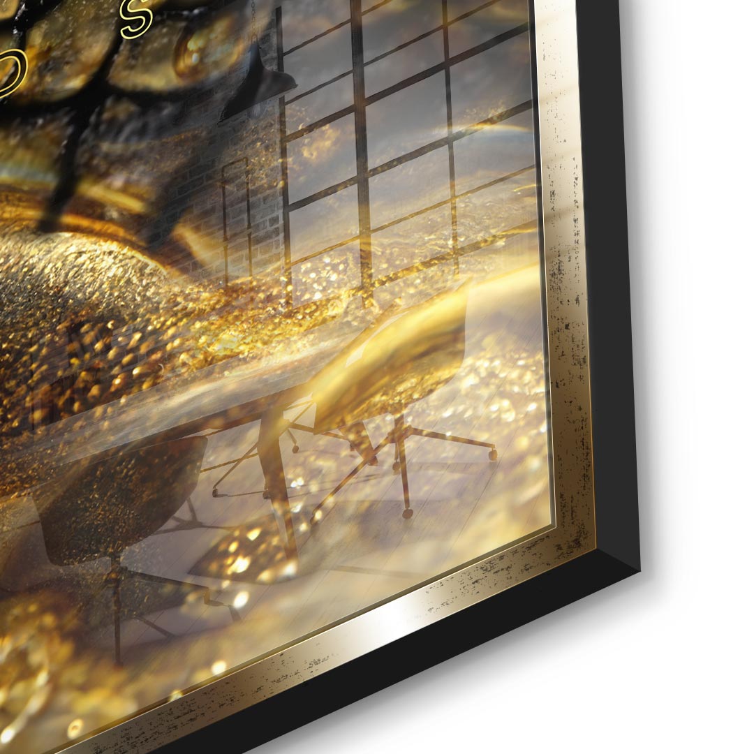 Gold Crocodile - acrylic glass