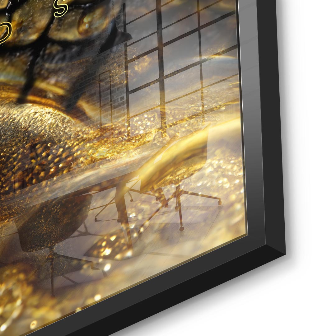 Gold Crocodile - acrylic glass