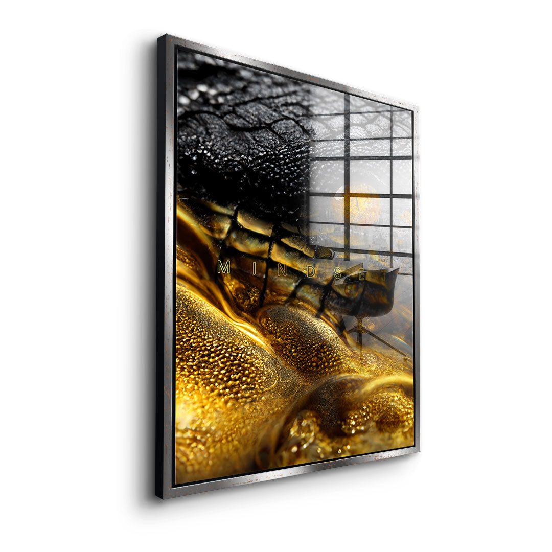 Gold Crocodile - acrylic glass