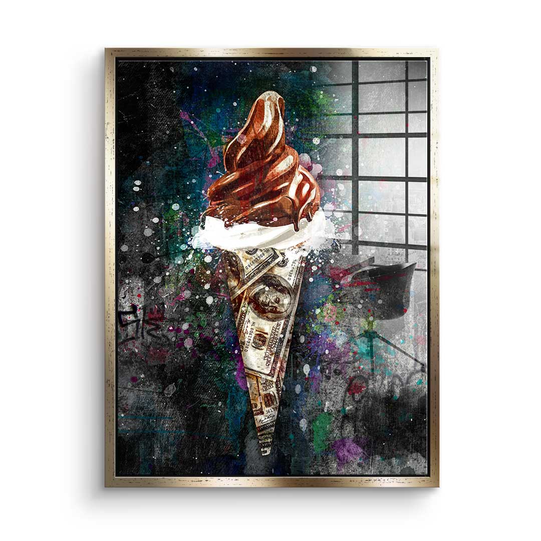 ICE CREAM X MONEY - acrylic glass