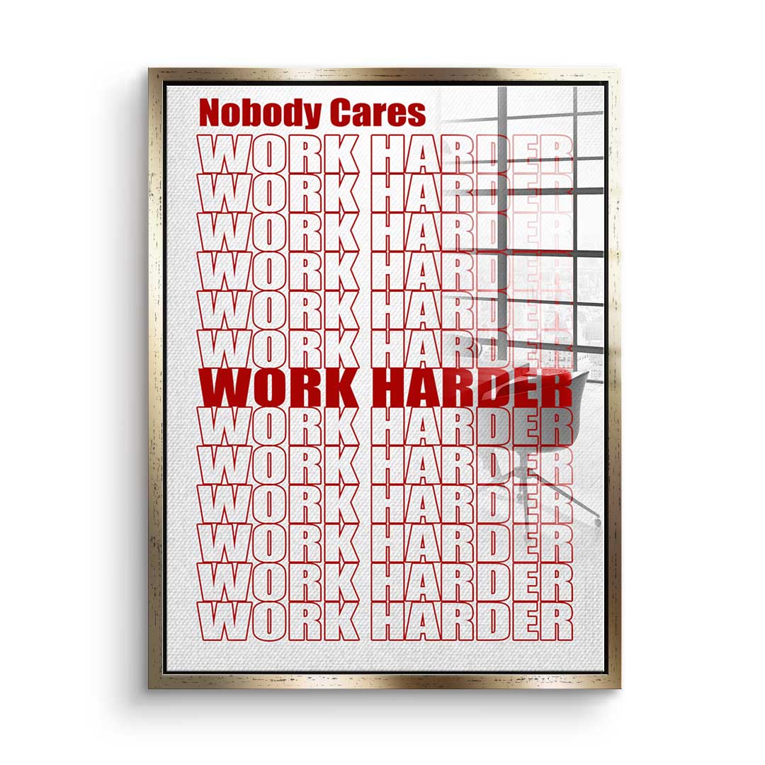 Work Harder Red - acrylic glass