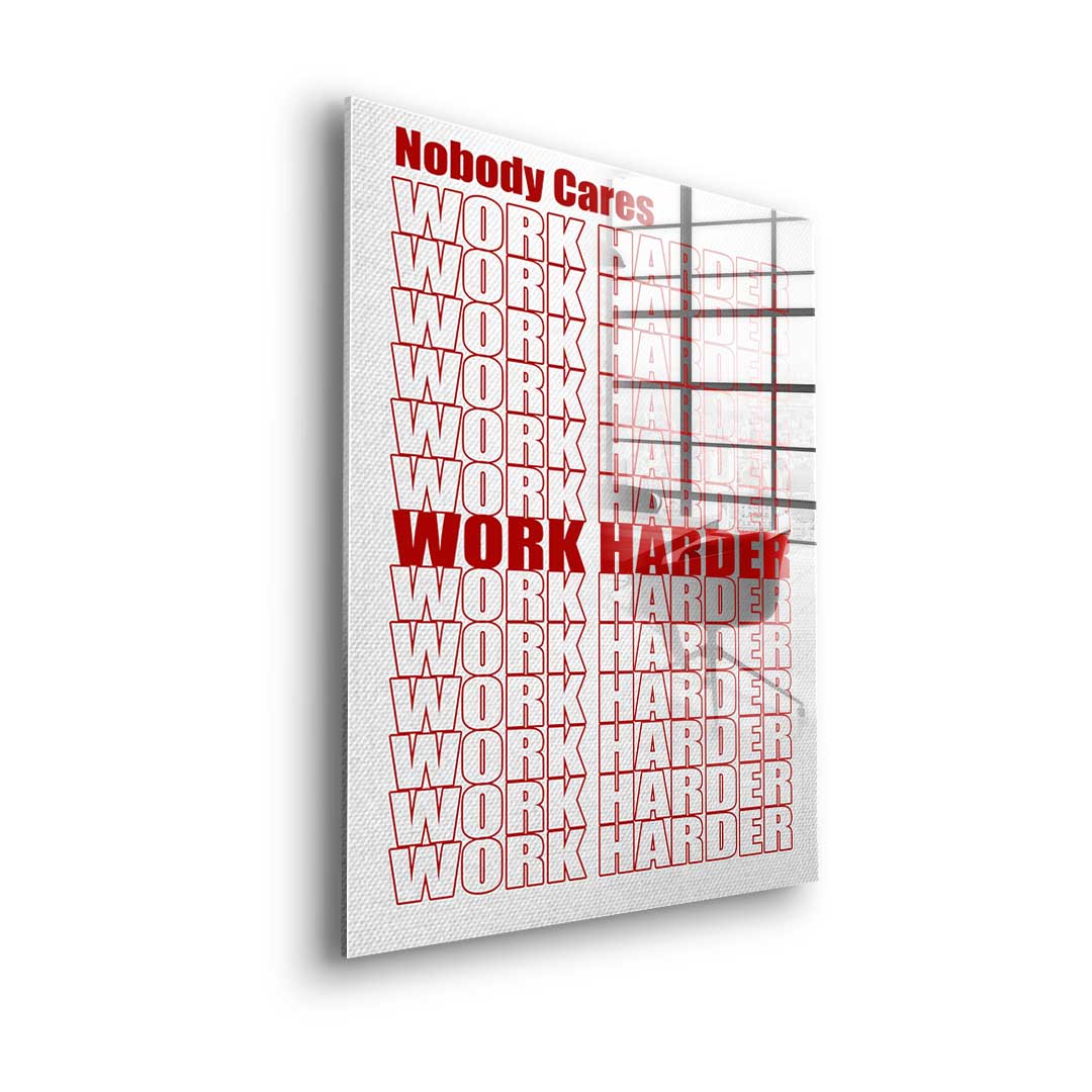 Work Harder Red - acrylic glass