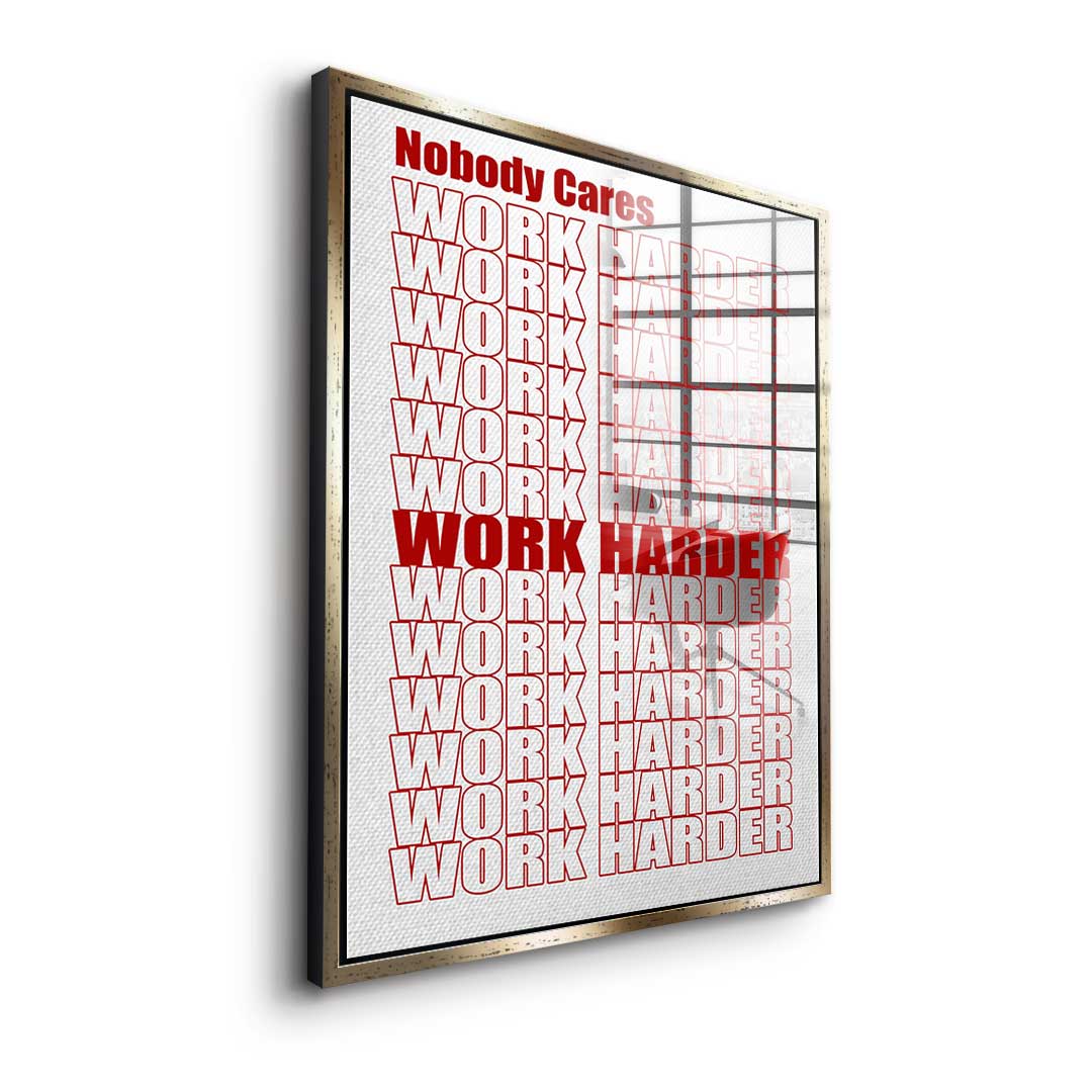 Work Harder Red - acrylic glass