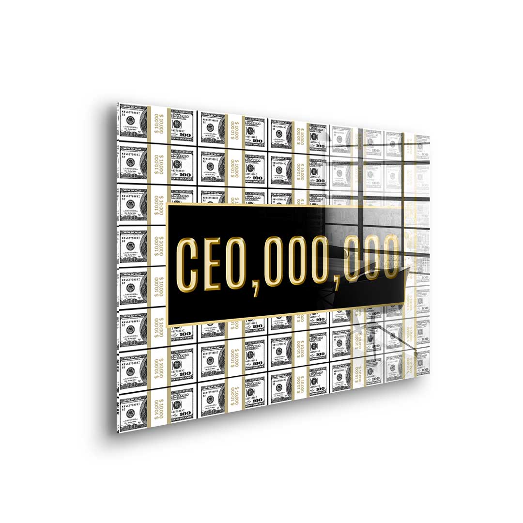 CEO.000,000 acrylic glass