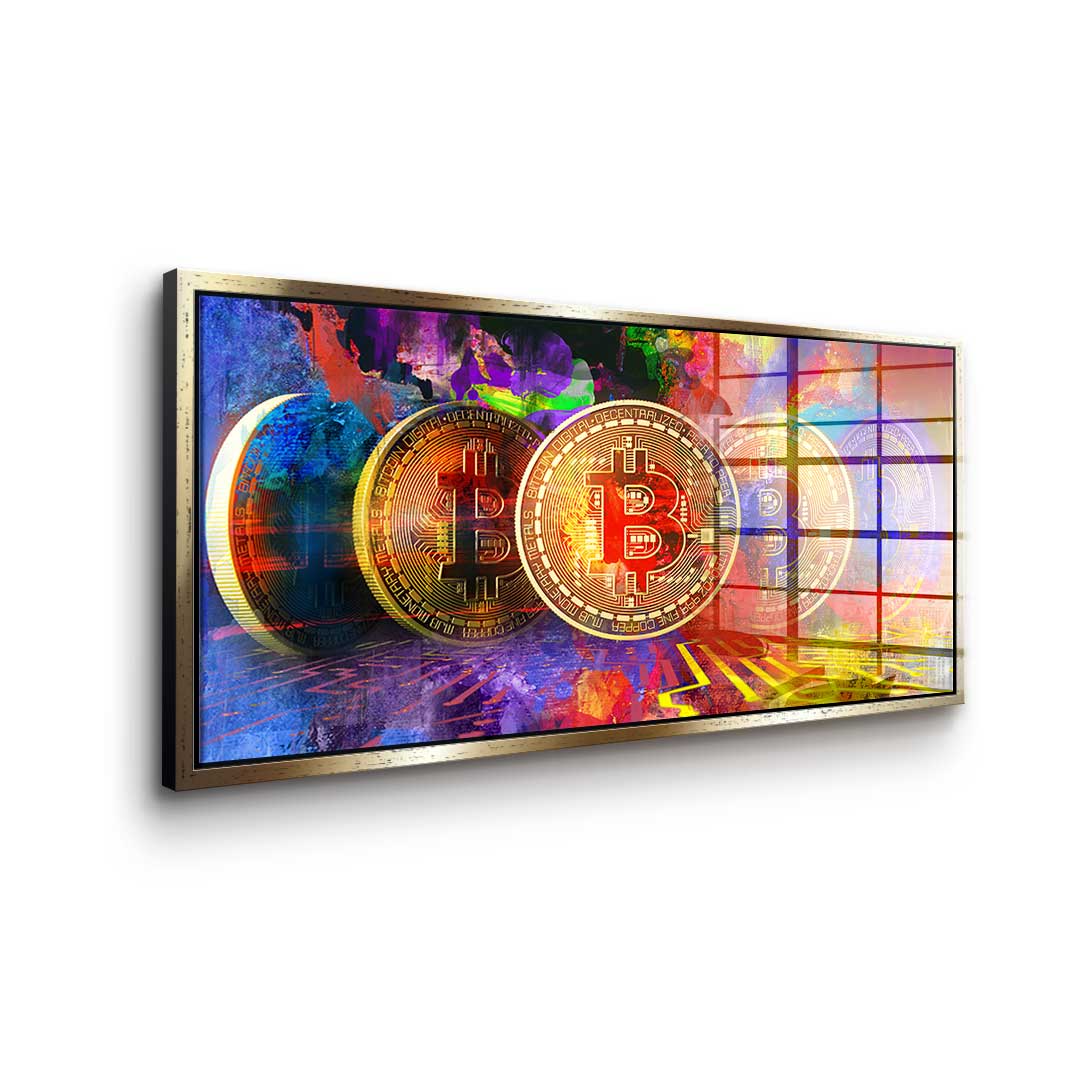 Multiple Bitcoin - acrylic glass