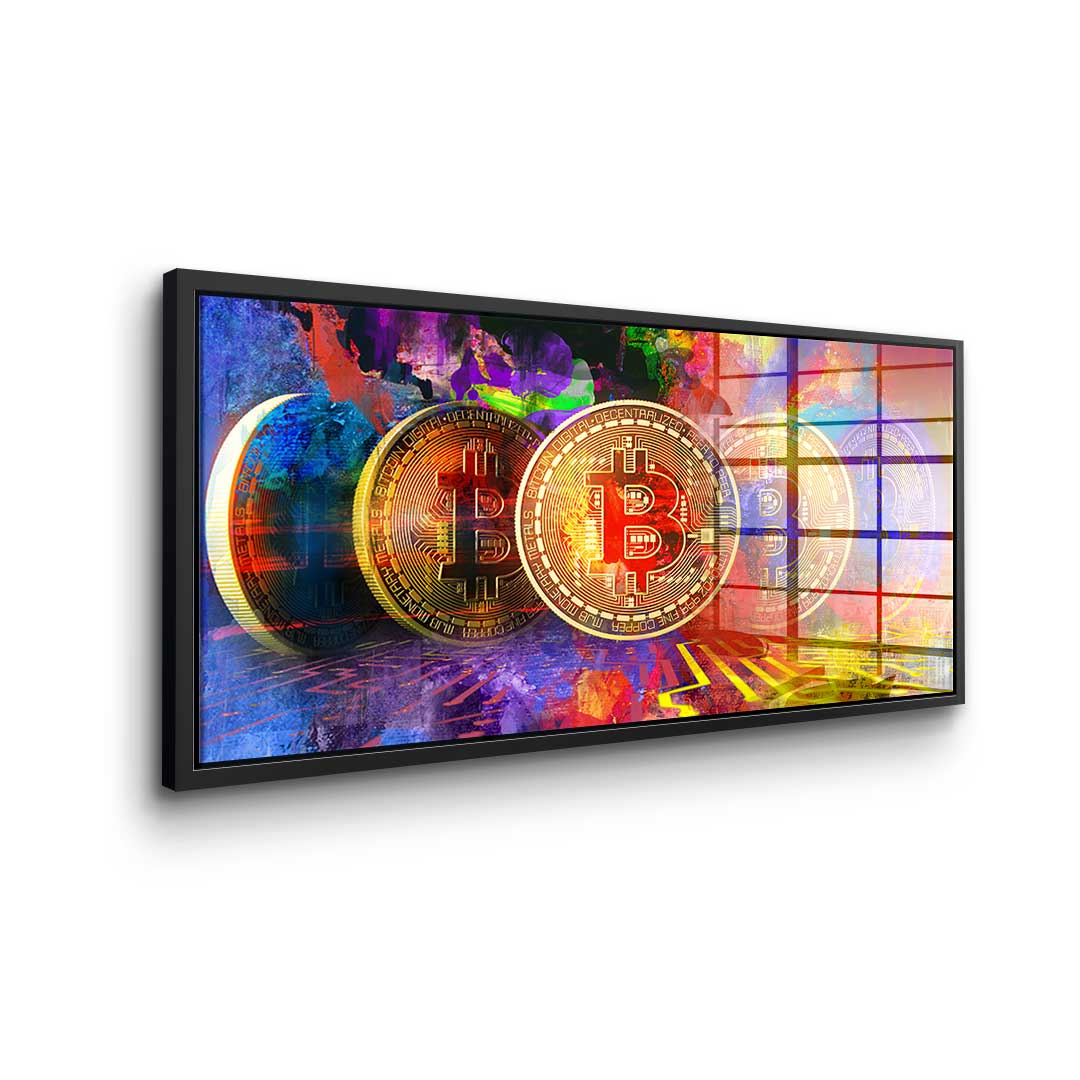 Multiple Bitcoin - acrylic glass