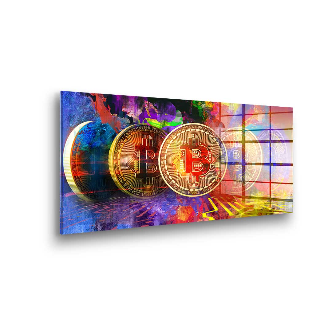 Multiple Bitcoin - acrylic glass