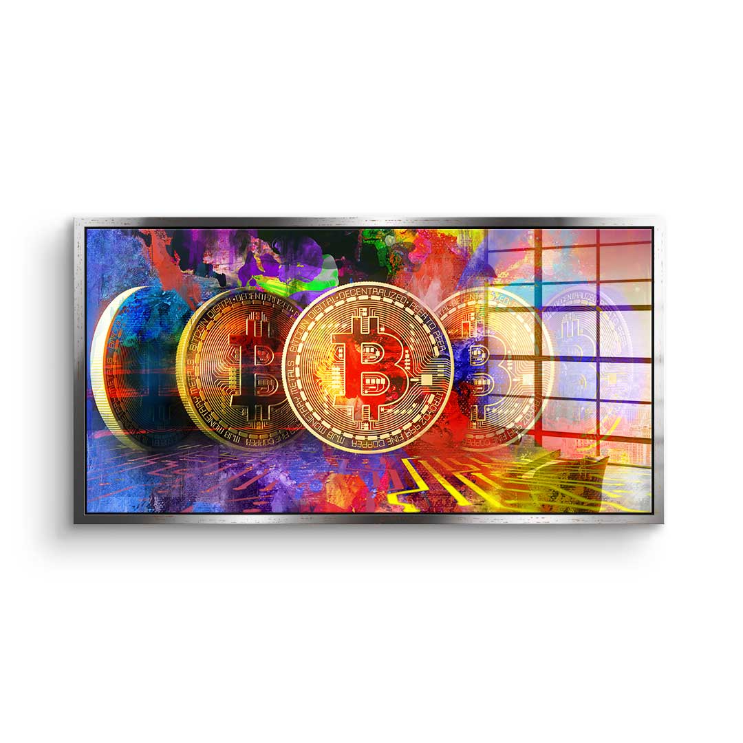 Multiple Bitcoin - acrylic glass