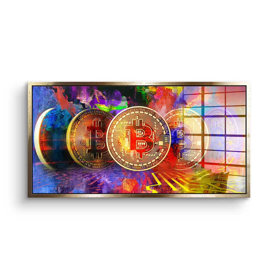 Multiple Bitcoin - acrylic glass