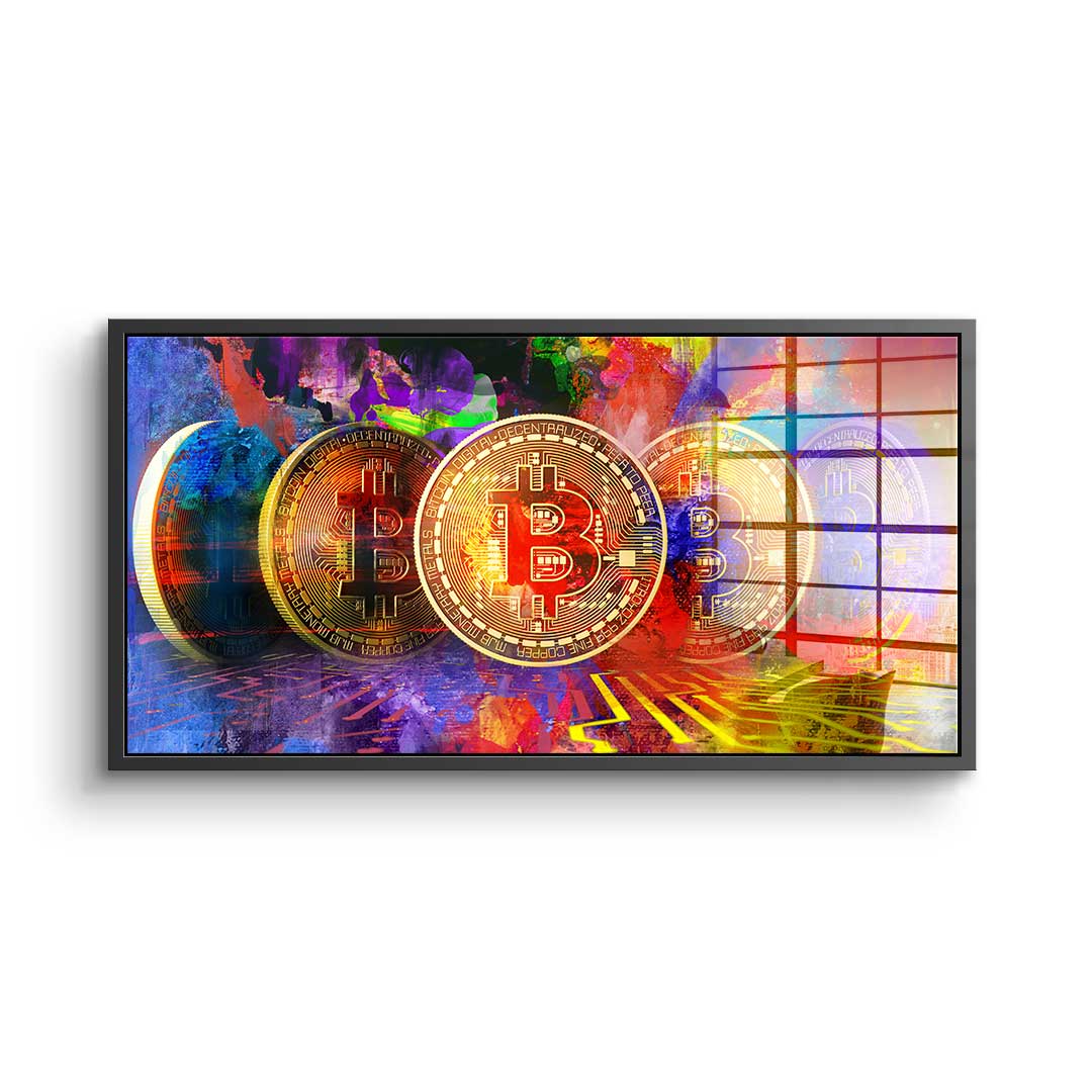 Multiple Bitcoin - acrylic glass