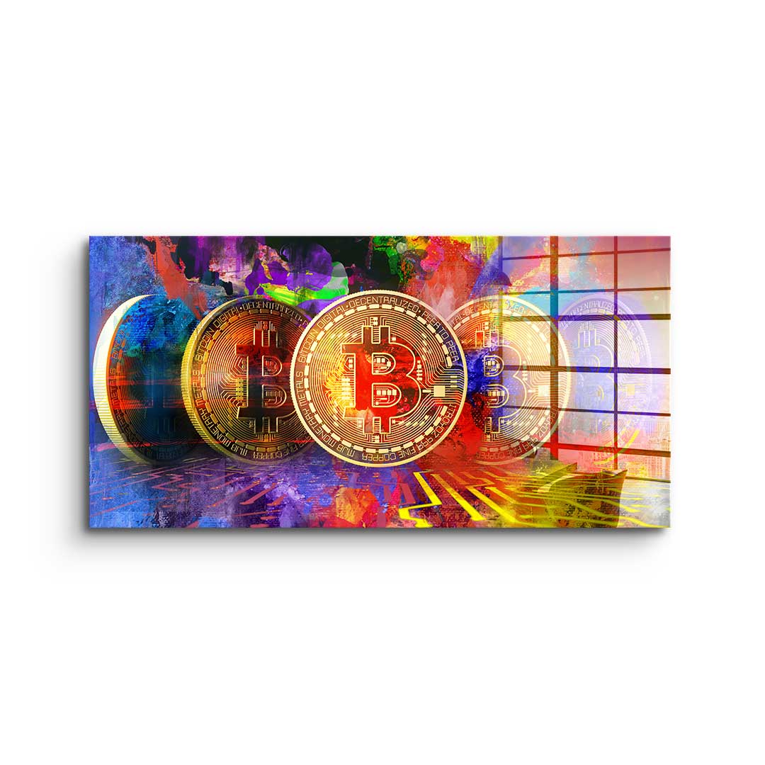 Multiple Bitcoin - acrylic glass