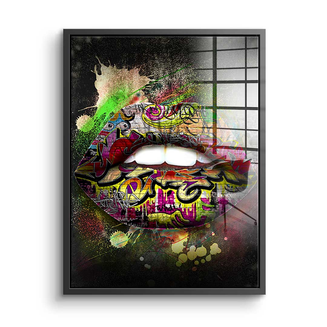 Graffiti Lips - acrylic glass