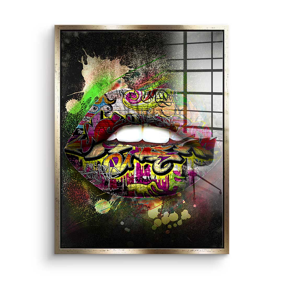 Graffiti Lips - acrylic glass