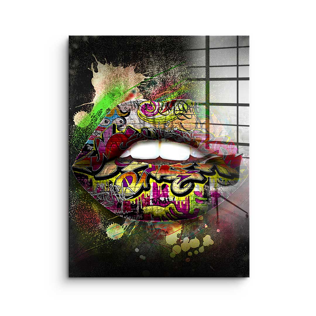 Graffiti Lips - acrylic glass