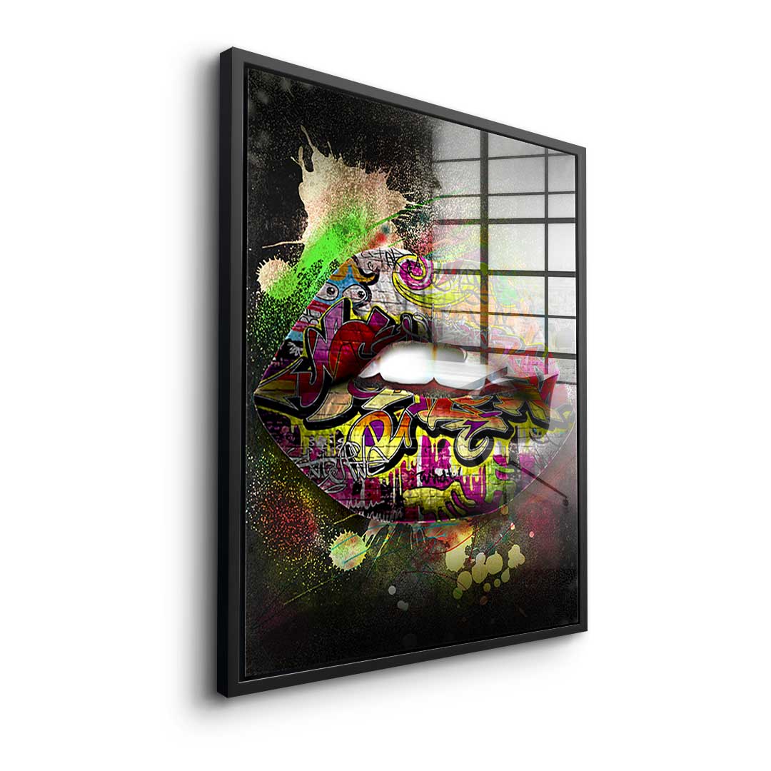 Graffiti Lips - acrylic glass