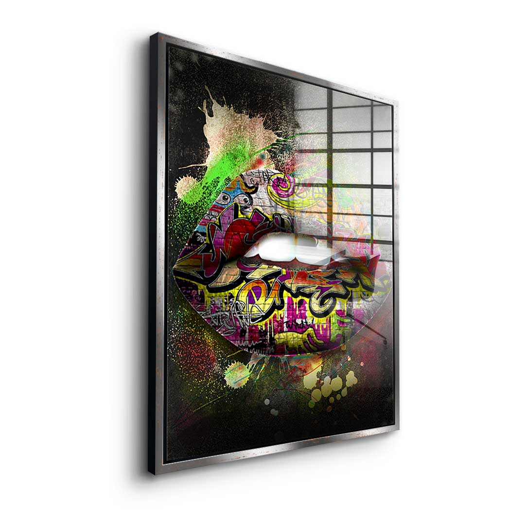 Graffiti Lips - acrylic glass