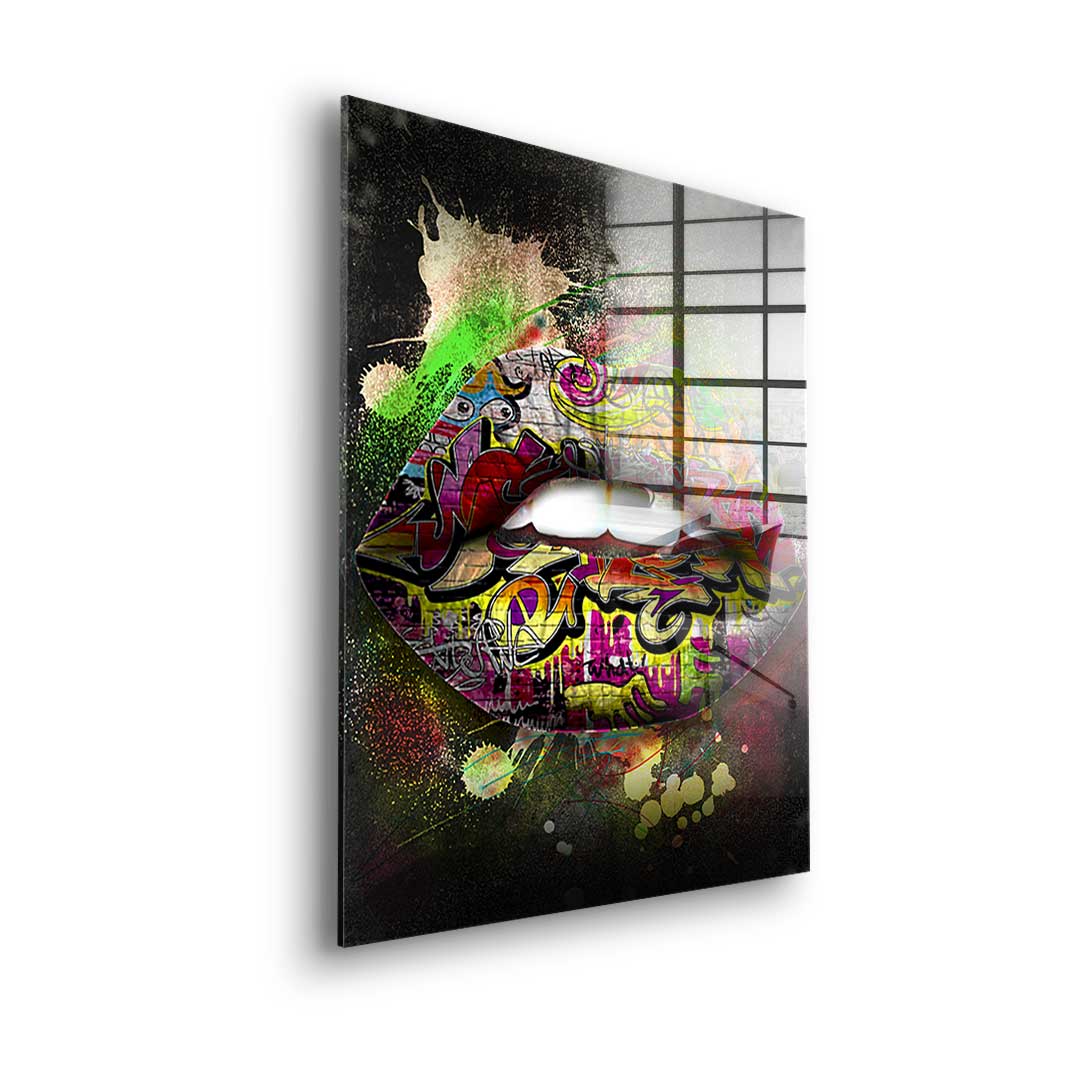 Graffiti Lips - acrylic glass