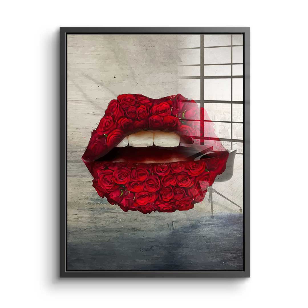 Lips X Roses - acrylic glass