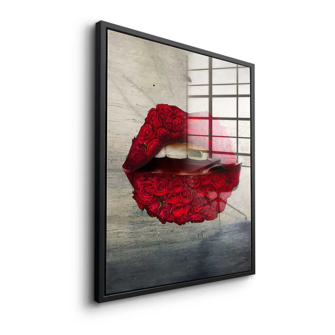 Lips X Roses - acrylic glass