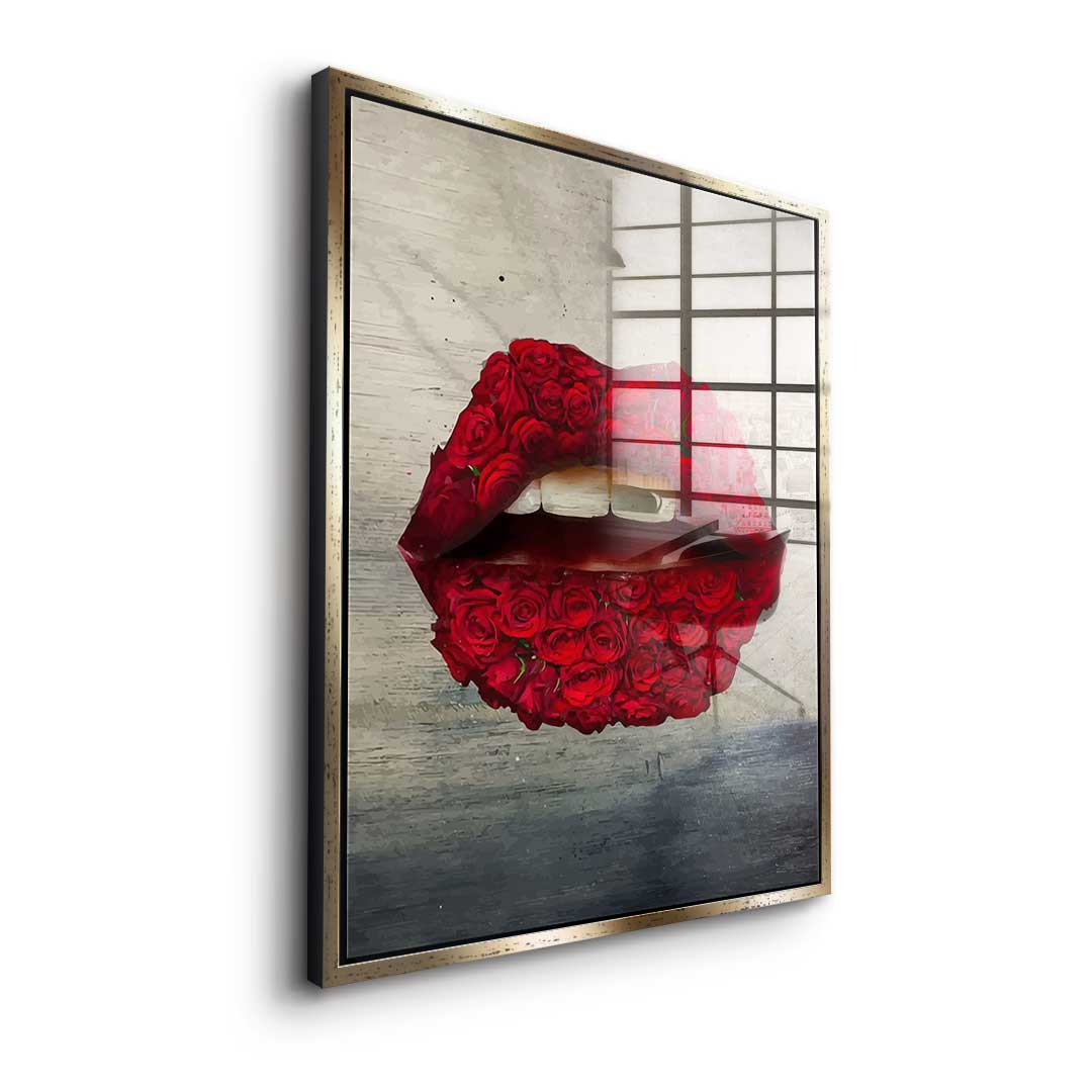 Lips X Roses - acrylic glass