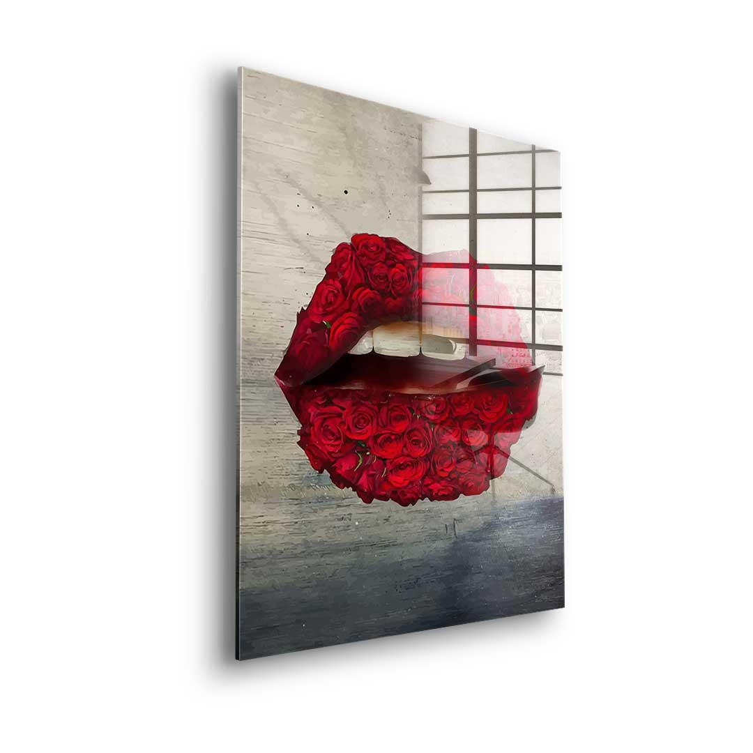 Lips X Roses - acrylic glass