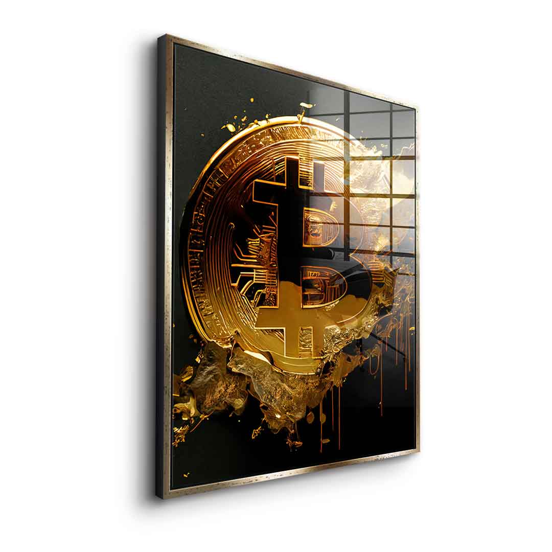 Raw Bitcoin - acrylic glass