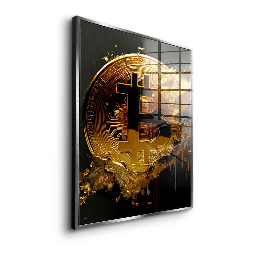 Raw Bitcoin - acrylic glass