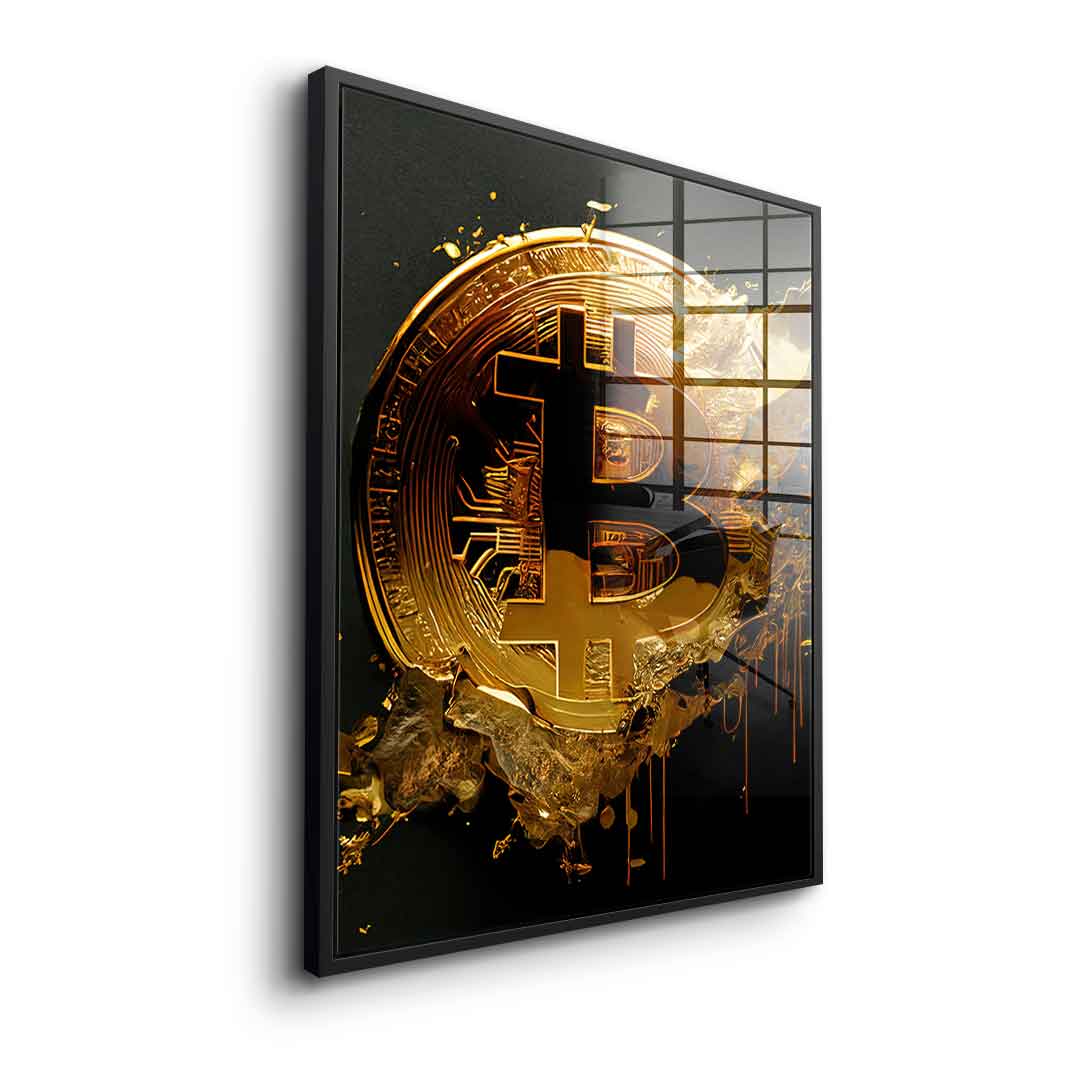 Raw Bitcoin - acrylic glass