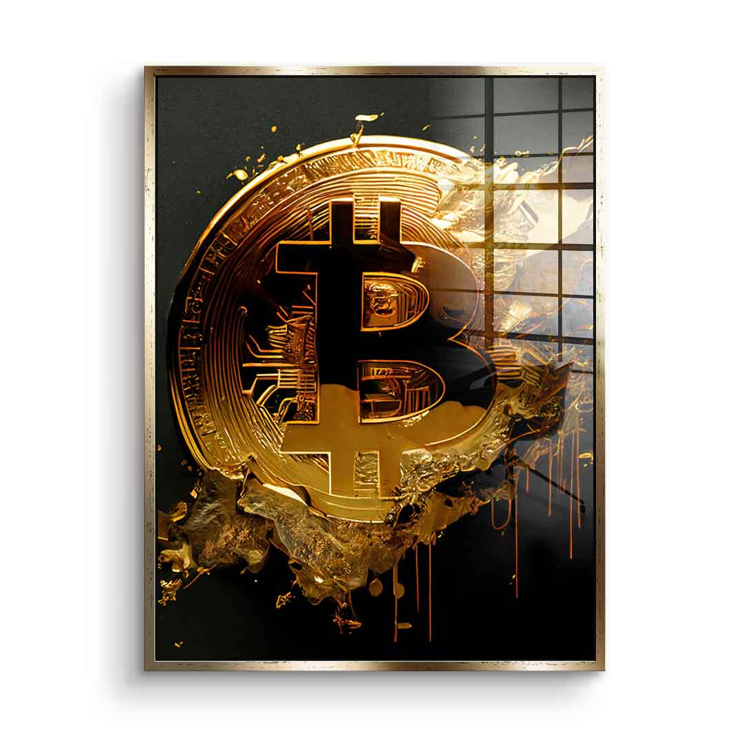 Raw Bitcoin - acrylic glass