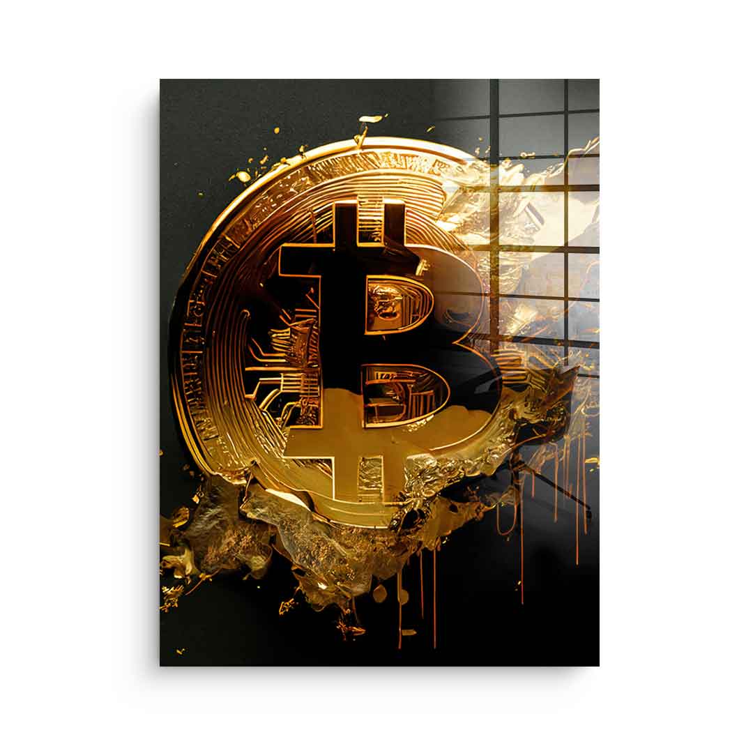 Raw Bitcoin - acrylic glass