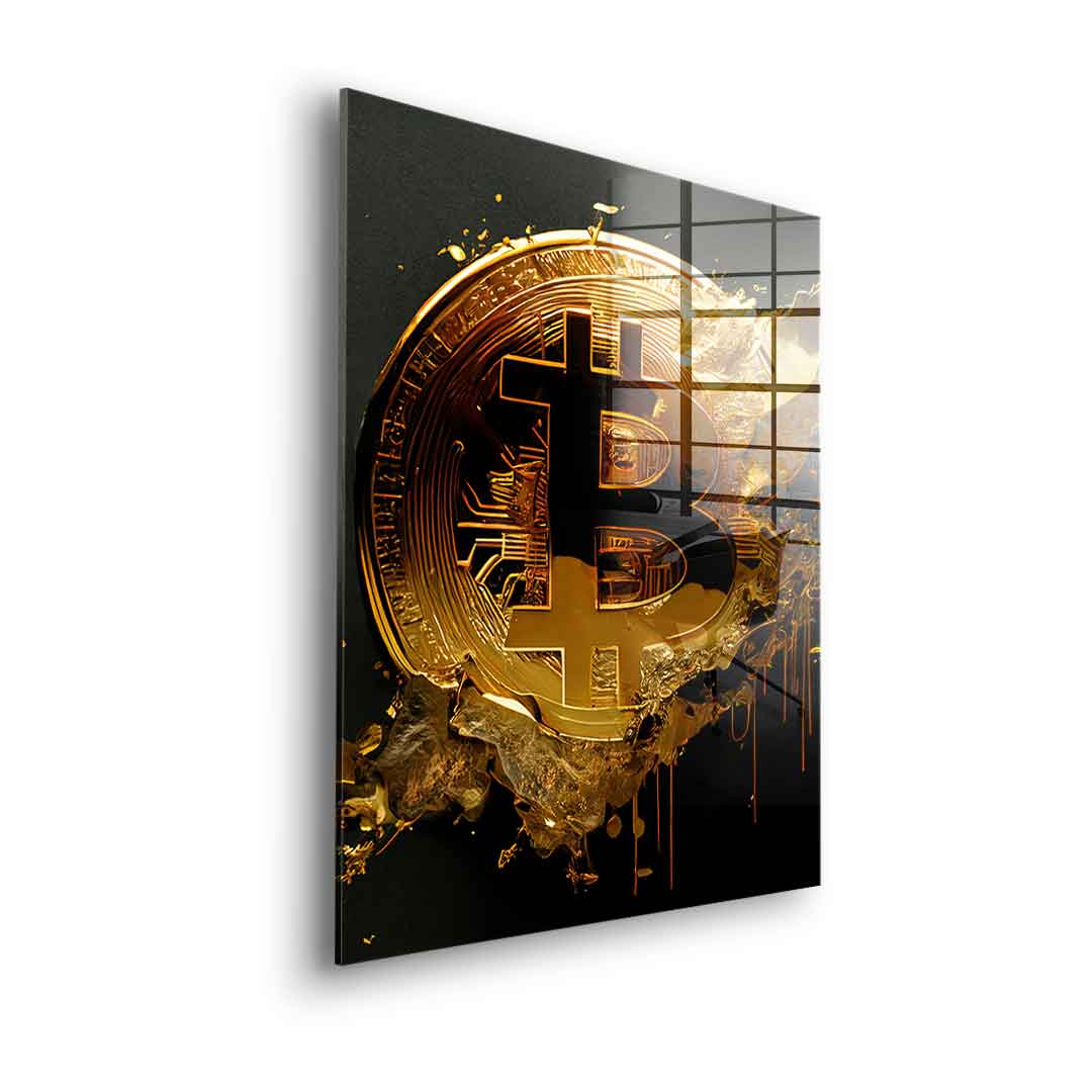 Raw Bitcoin - acrylic glass