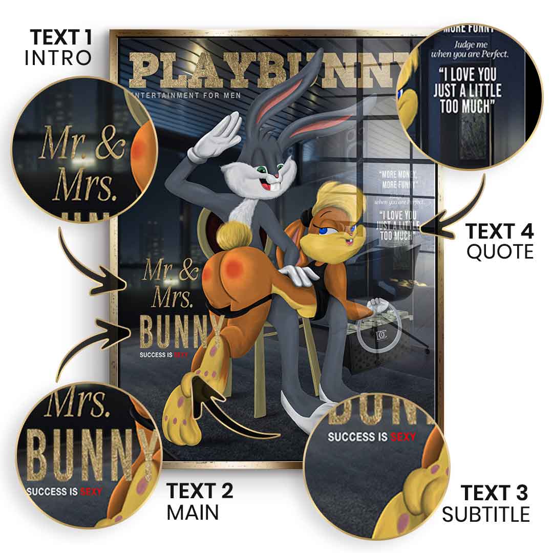 Playbunny customizable - gold leaf