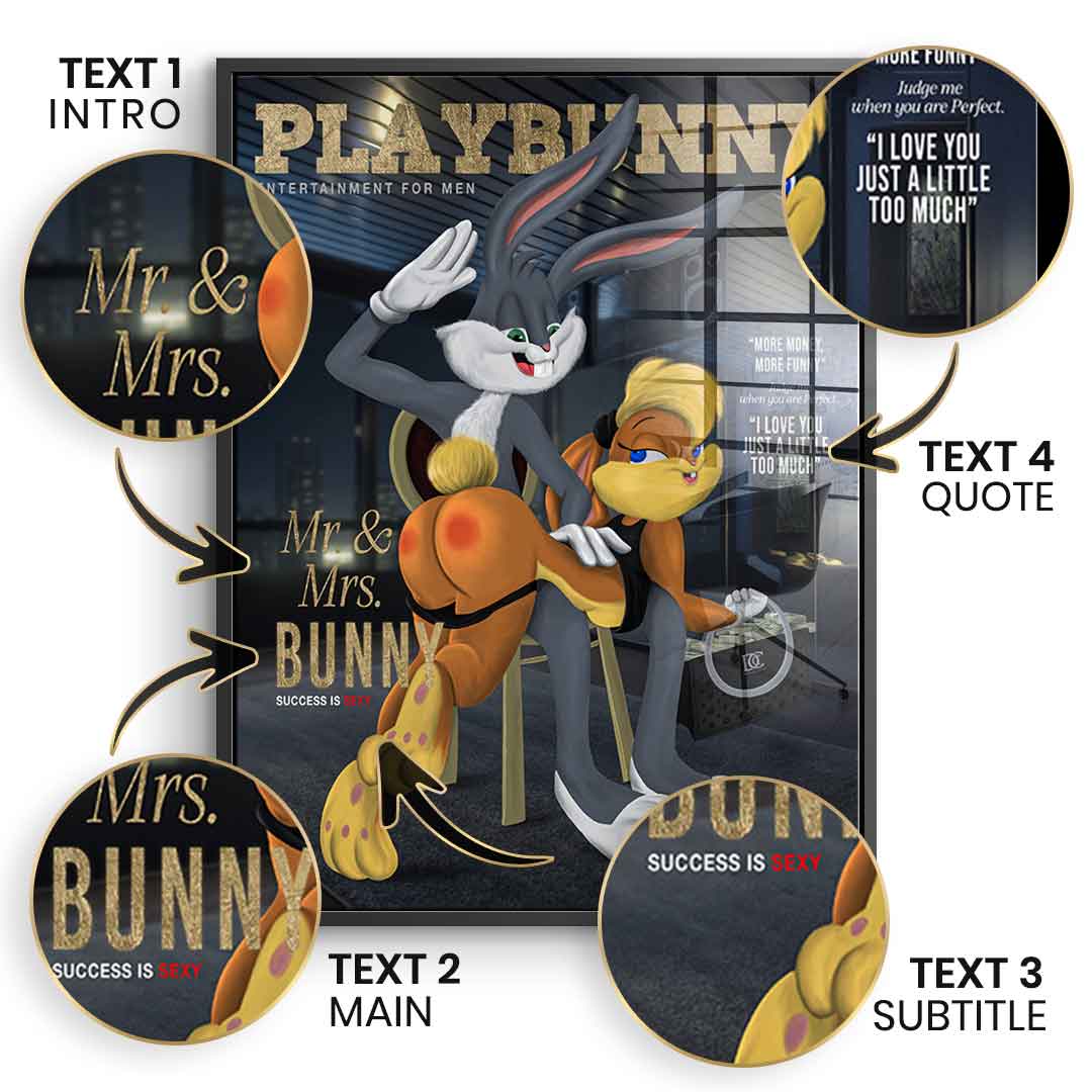 Playbunny customizable - gold leaf