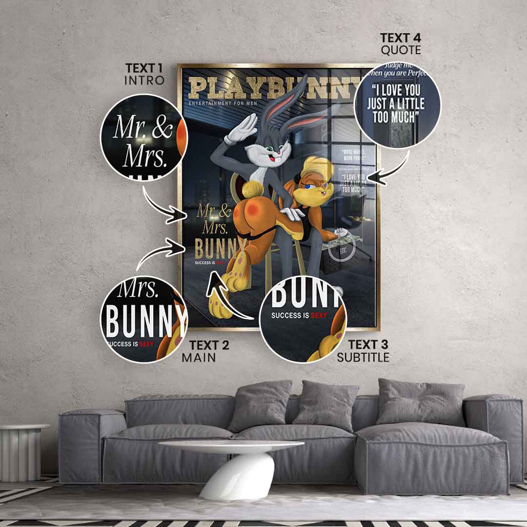 Playbunny customizable - gold leaf