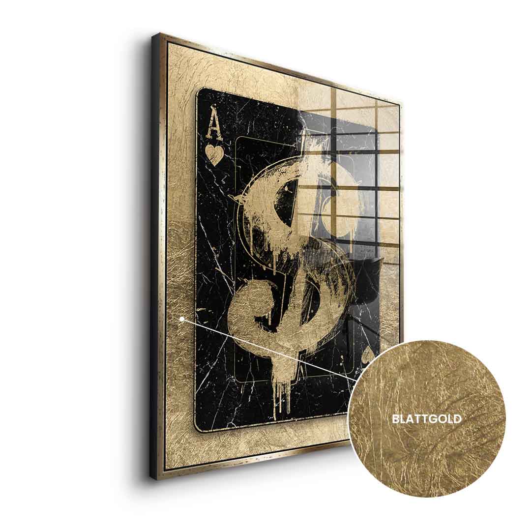 GANGSTER SIGN - gold leaf