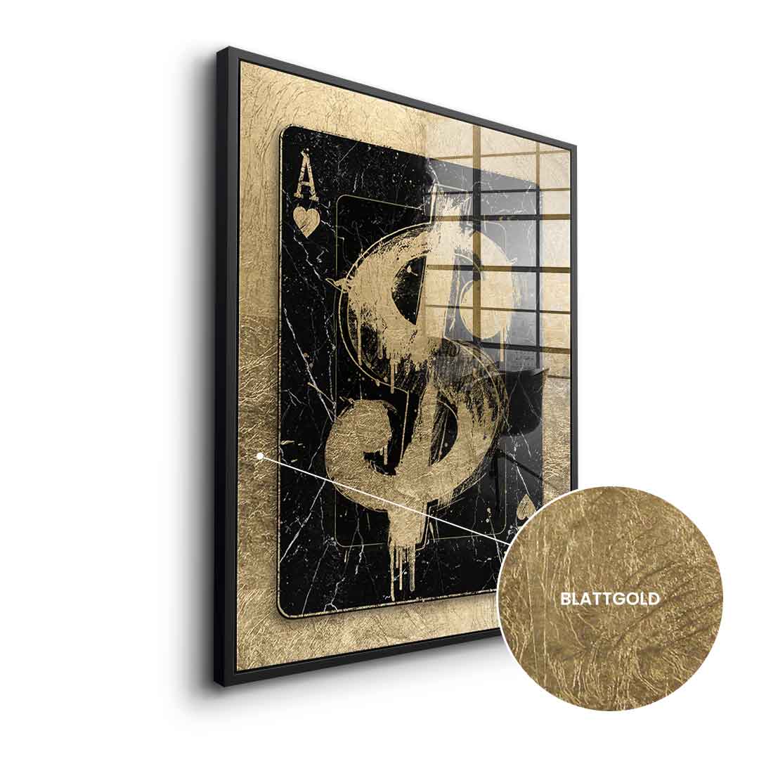 GANGSTER SIGN - gold leaf