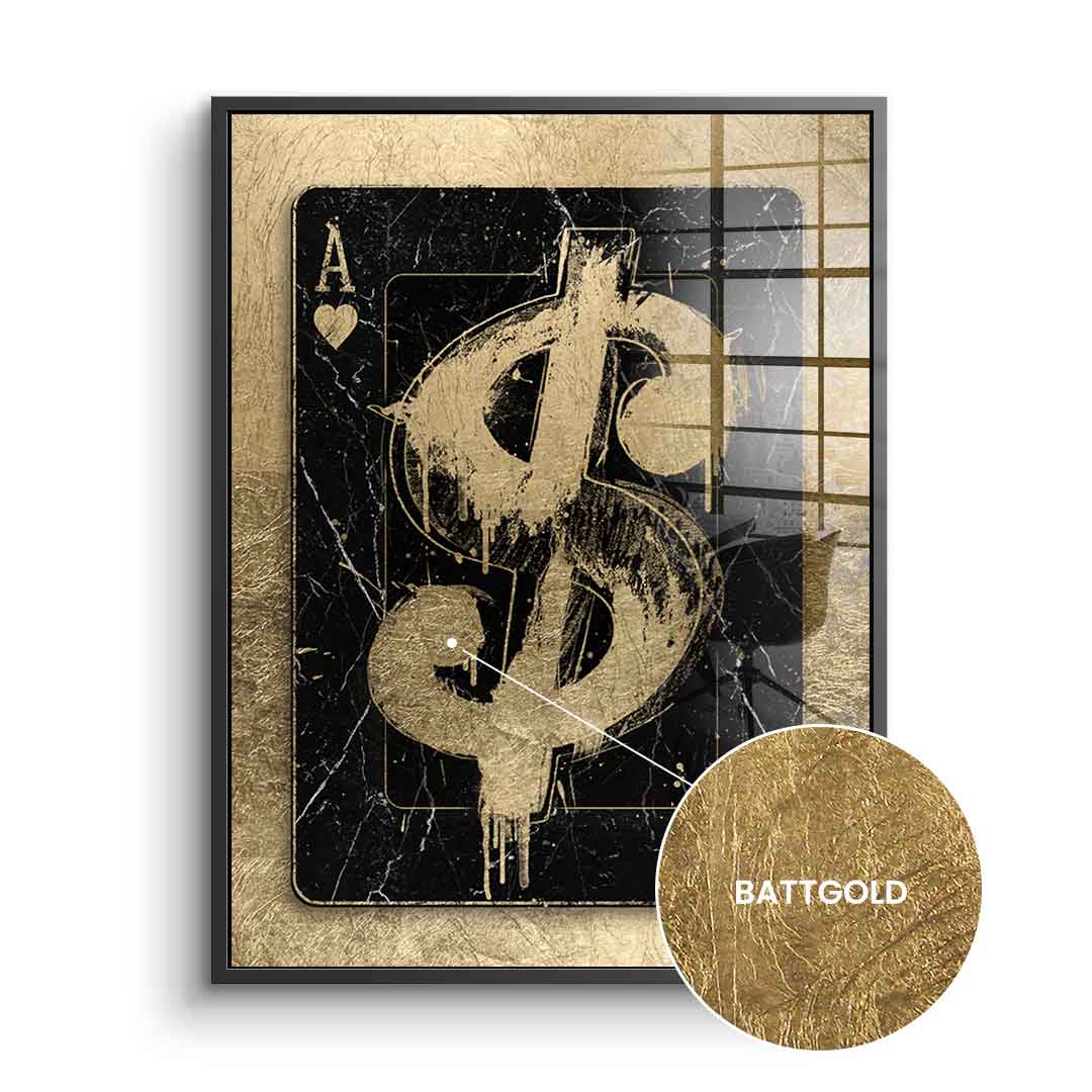 GANGSTER SIGN - gold leaf