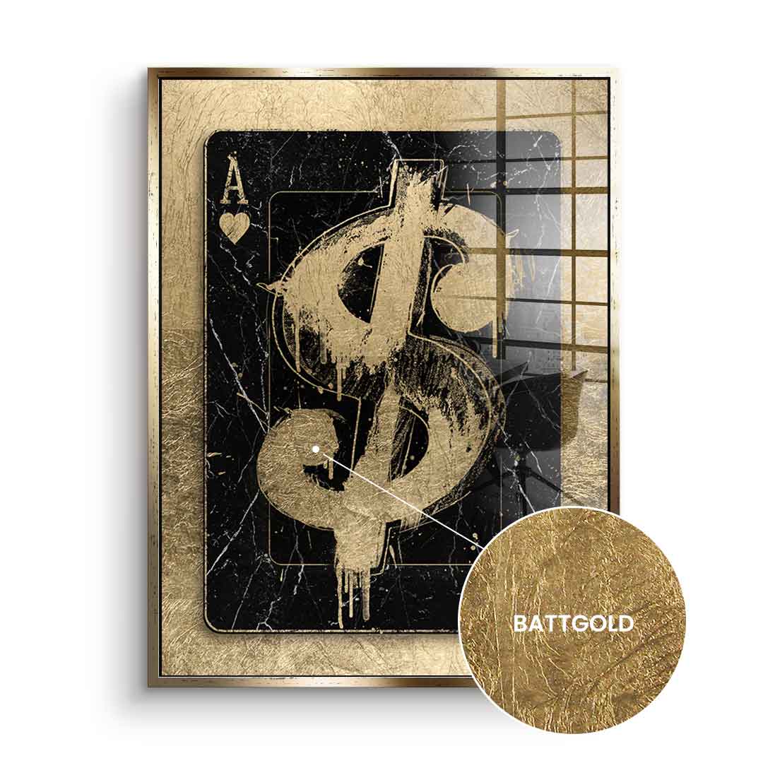 GANGSTER SIGN - gold leaf